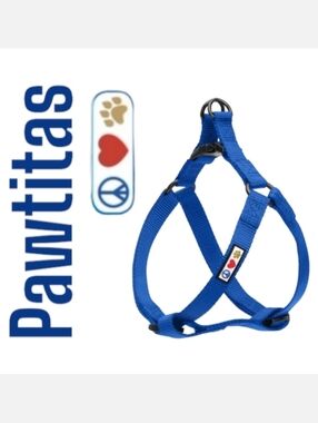 Pawtitas Blue & White Step-In Dog Harness Sz XS NWT